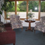 Sitting area in the Narthex